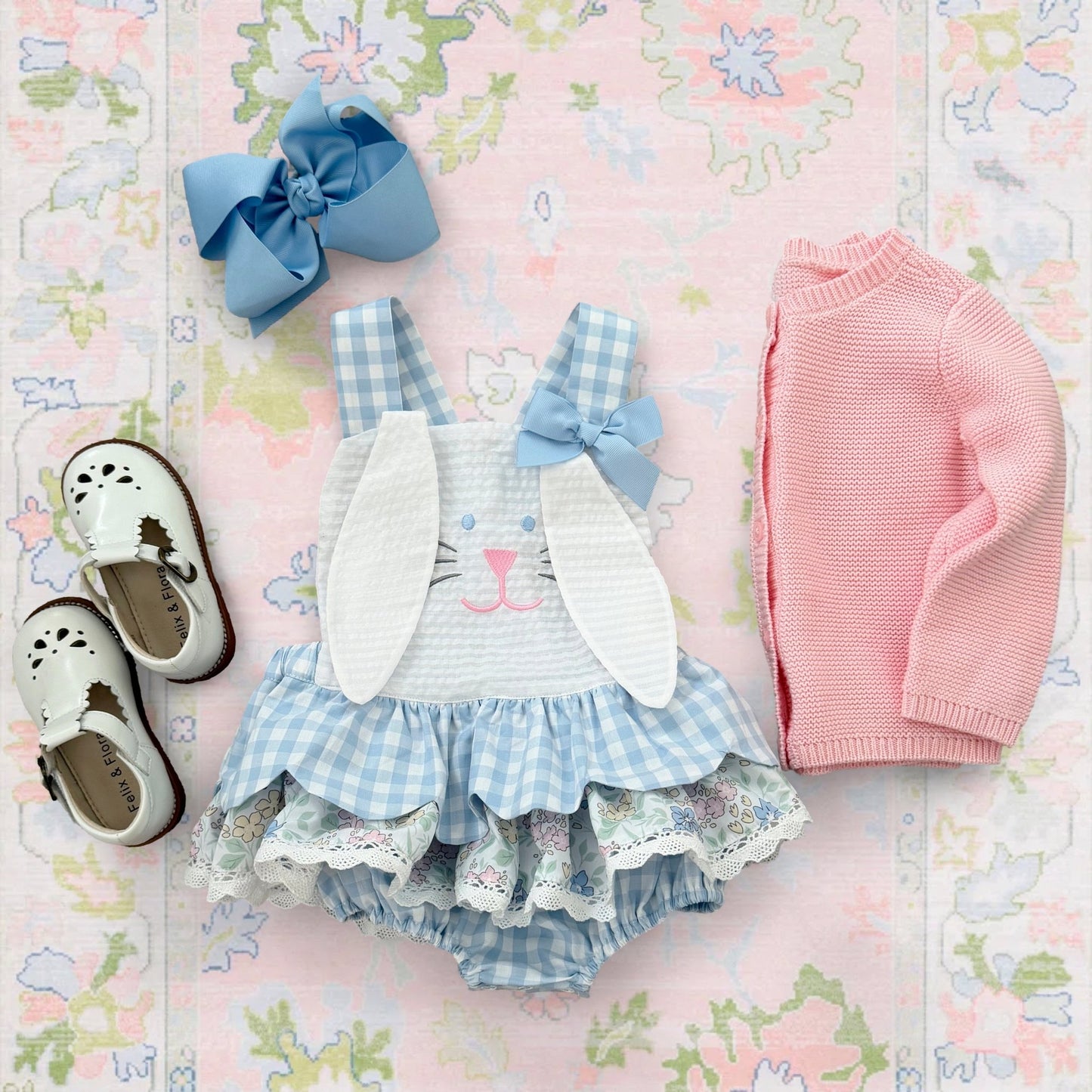 Blue Skirted Bunny Bubble - Sunny Meadow Boutique