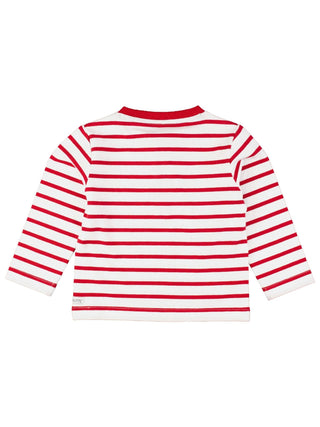 Boys Christmas Tree Red Stripe Knit Long Sleeve Henley Tee - Sunny Meadow Boutique