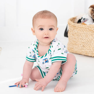 Boys Fairway Shortie Golf Romper - Sunny Meadow Boutique