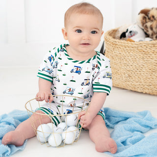 Boys Fairway Shortie Golf Romper - Sunny Meadow Boutique