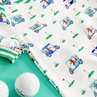 Boys Fairway Shortie Golf Romper - Sunny Meadow Boutique