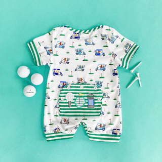 Boys Fairway Shortie Golf Romper - Sunny Meadow Boutique