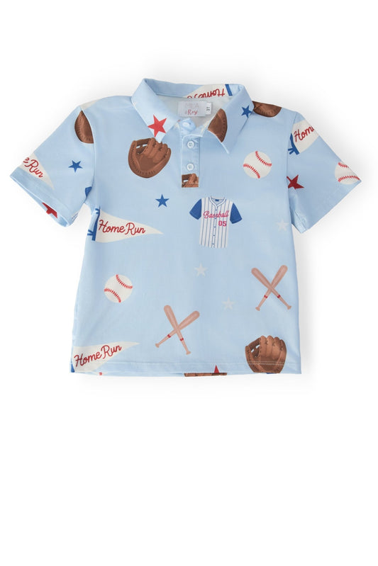 Boys Home Run S/S Polo - Sunny Meadow Boutique