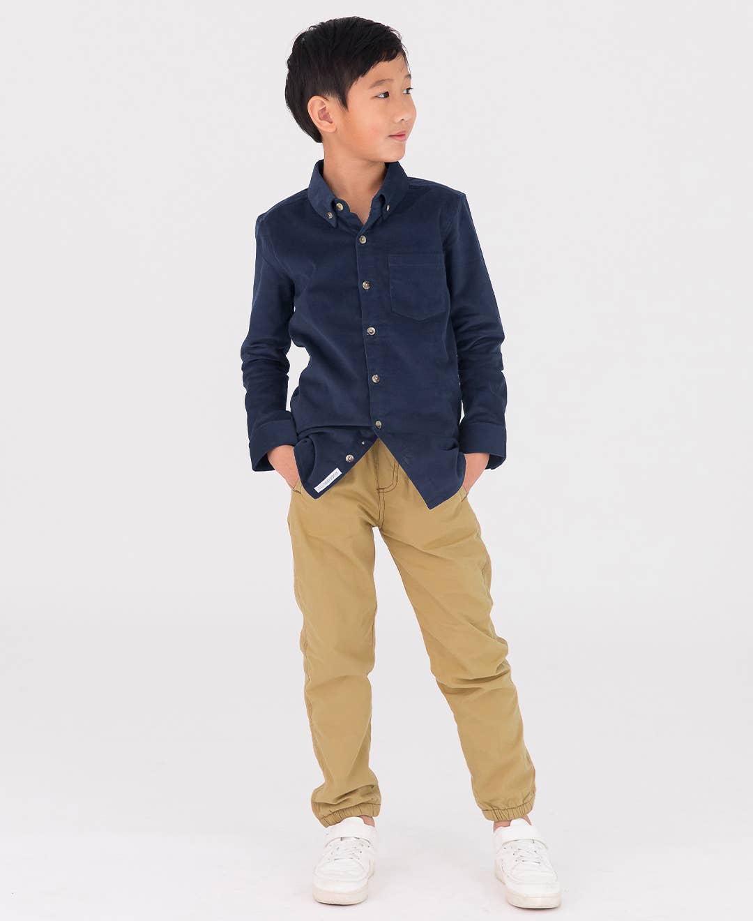 Boys Khaki Chino Jogger Pant - Sunny Meadow Boutique