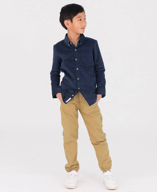 Boys Khaki Chino Jogger Pant - Sunny Meadow Boutique