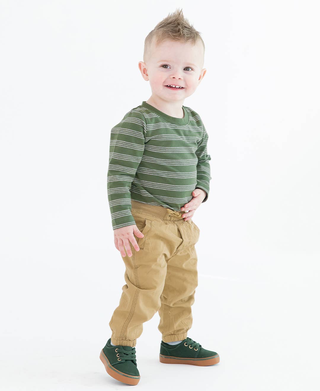 Boys Khaki Chino Jogger Pant - Sunny Meadow Boutique