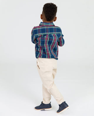 Boys Khaki Stretch Chino Pants - Sunny Meadow Boutique