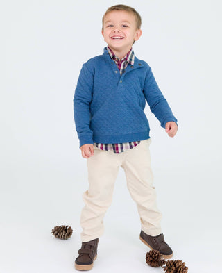 Boys Khaki Stretch Chino Pants - Sunny Meadow Boutique