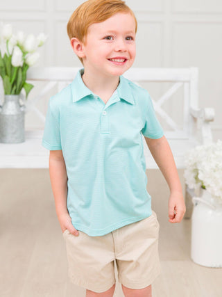 Boys Khaki Stretch Chino Shorts - Sunny Meadow Boutique