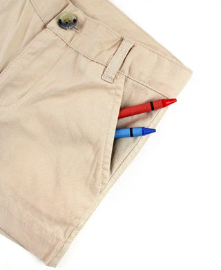 Boys Khaki Stretch Chino Shorts - Sunny Meadow Boutique