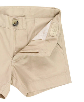 Boys Khaki Stretch Chino Shorts - Sunny Meadow Boutique