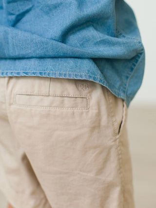 Boys Khaki Stretch Chino Shorts - Sunny Meadow Boutique