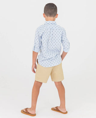 Boys Khaki Stretch Chino Shorts - Sunny Meadow Boutique