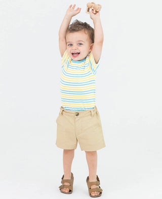 Boys Khaki Stretch Chino Shorts - Sunny Meadow Boutique