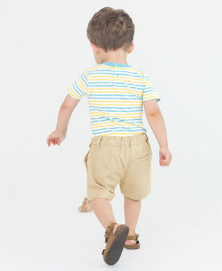 Boys Khaki Stretch Chino Shorts - Sunny Meadow Boutique