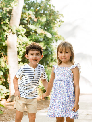 Boys Khaki Stretch Chino Shorts - Sunny Meadow Boutique