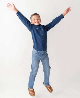 Boys Light Wash Straight Jeans - Sunny Meadow Boutique