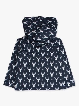Boys Long - Sleeve Little Deer Lodge Performance Hooded Shirt – Navy Outdoor & Play Tee - Sunny Meadow Boutique