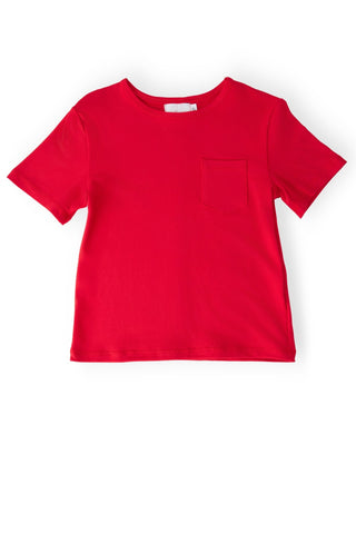 Boys Red S/S Pocket Tee - Sunny Meadow Boutique