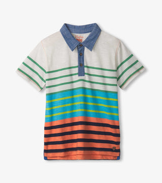 Boys Spring Stripes Polo Tee - Sunny Meadow Boutique
