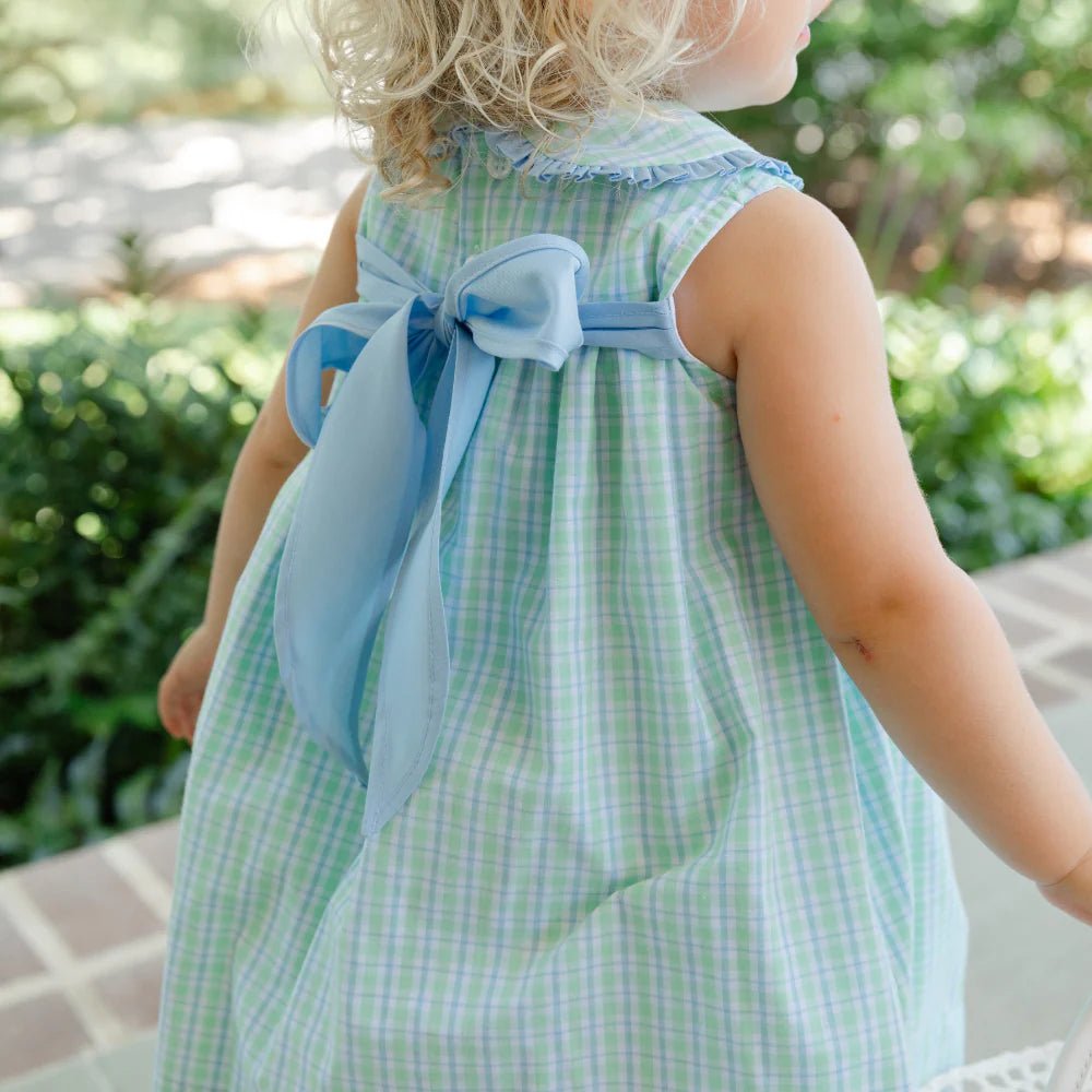 Bridgewater Plaid Float Dress – Green & Blue Gingham Bishop Dress - Sunny Meadow Boutique