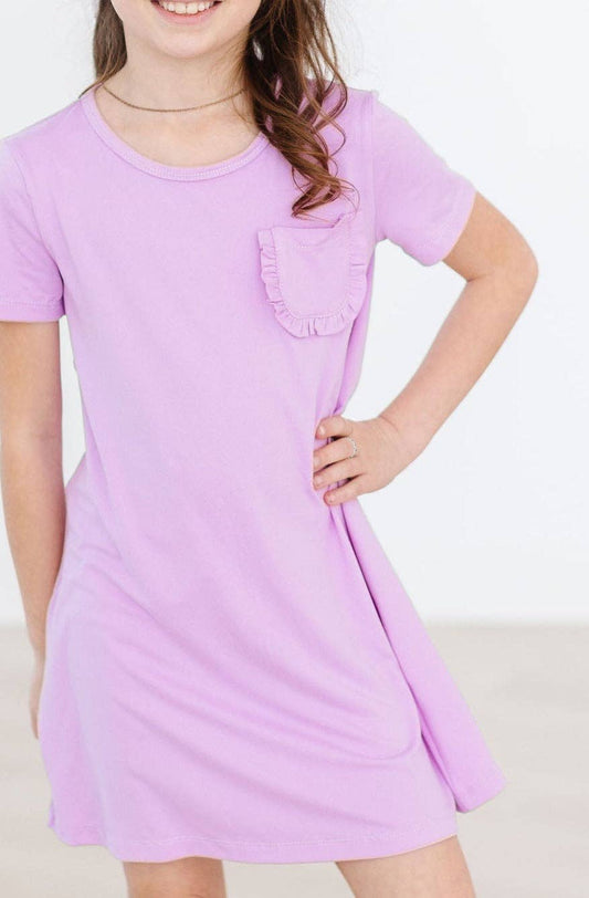 Bright Lilac T-Shirt Dress - Sunny Meadow Boutique