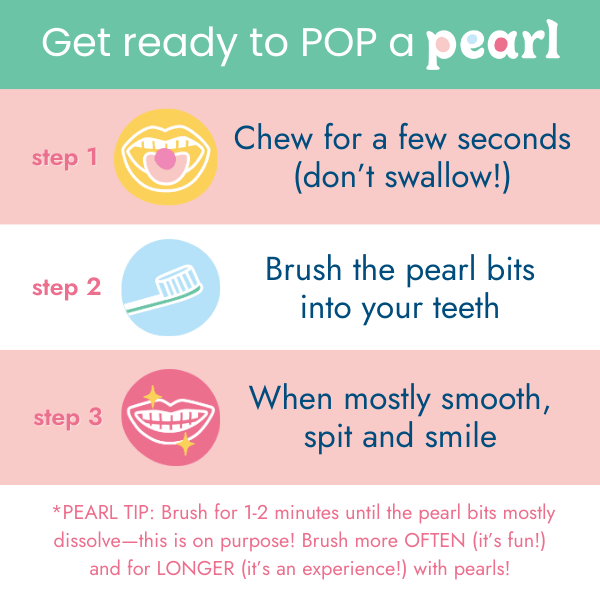 Bubblegum Toothpaste Pearls - Made with Nano - Hydroxyapatite - Sunny Meadow Boutique