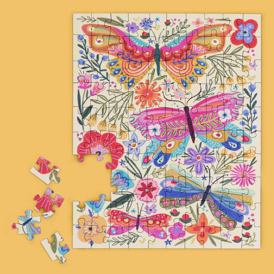 Butterfly Floral 100 Piece Puzzle Snax - Sunny Meadow Boutique