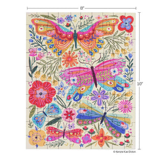 Butterfly Floral 100 Piece Puzzle Snax - Sunny Meadow Boutique