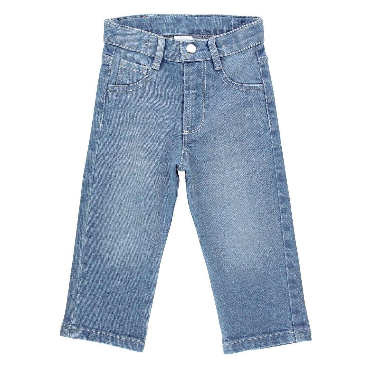 Boys Light Wash Straight Jeans