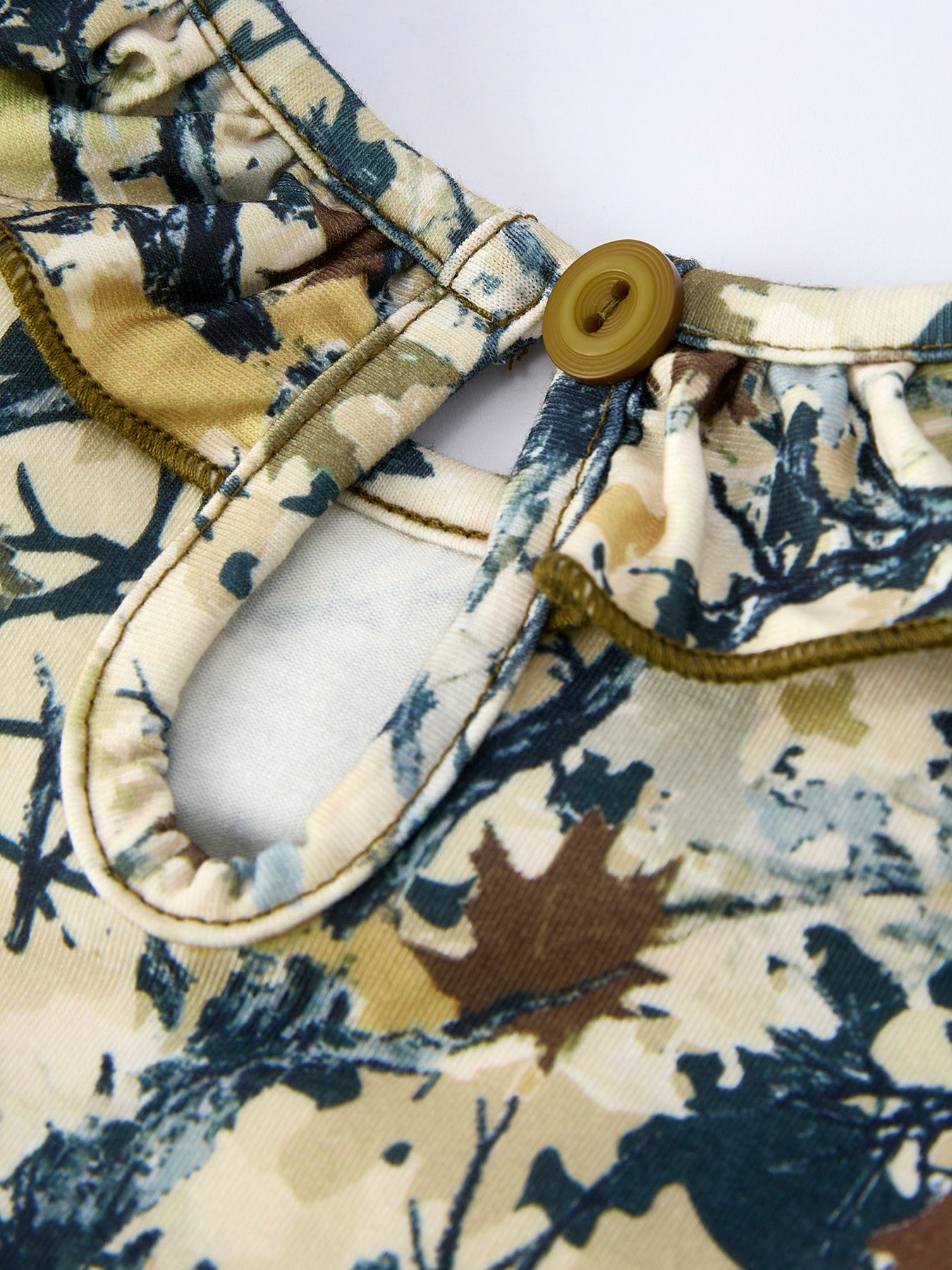 Camo Duck Smocked Bow Ruffle Sleeves Girls Dress - Sunny Meadow Boutique