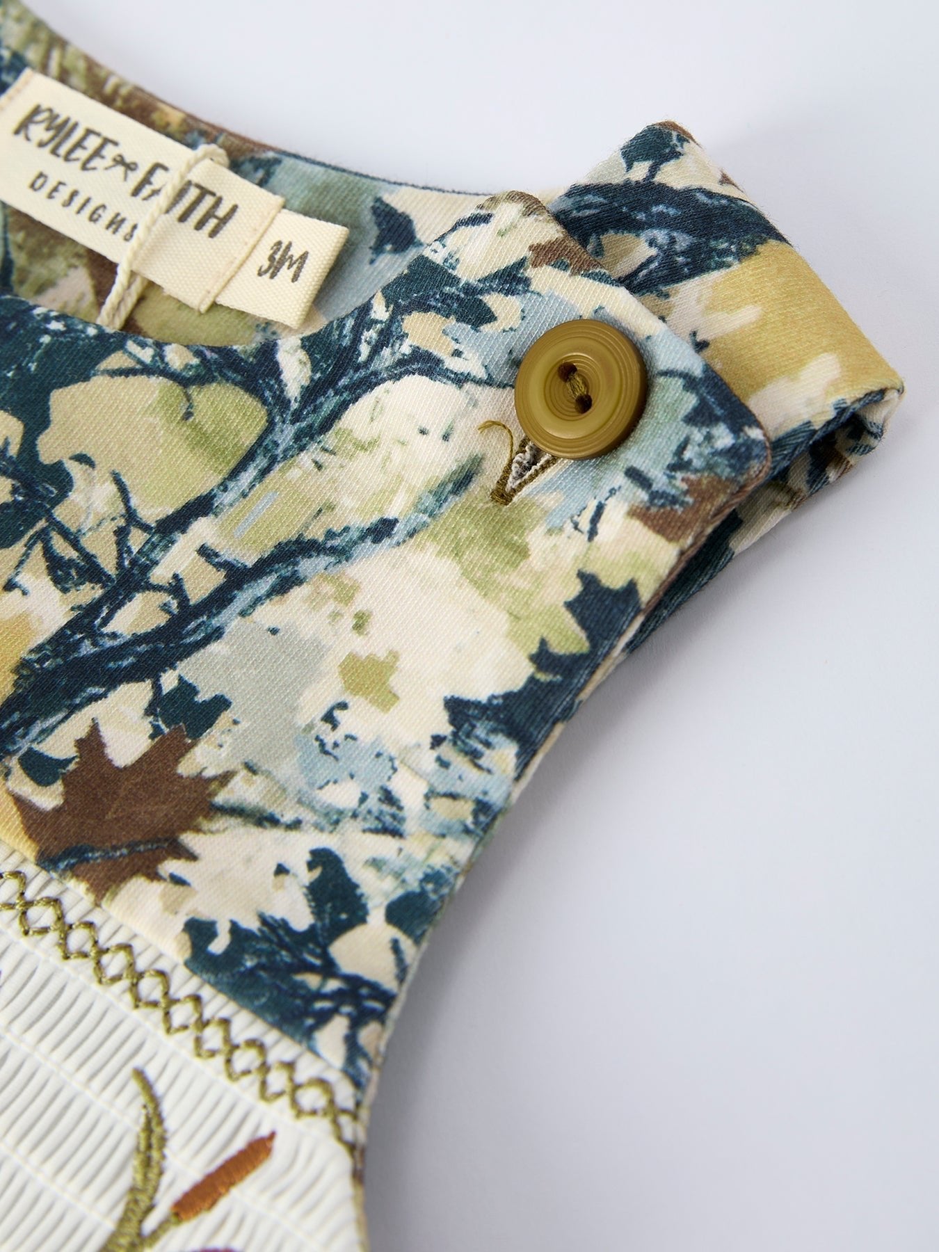 Camo Duck Smocking Embroidery Baby Boy Romper - Sunny Meadow Boutique