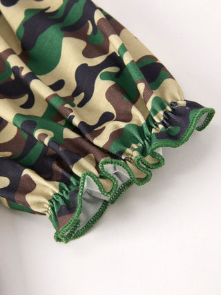 Camouflage Duck Smocking Embroidery Girls Dress - Sunny Meadow Boutique