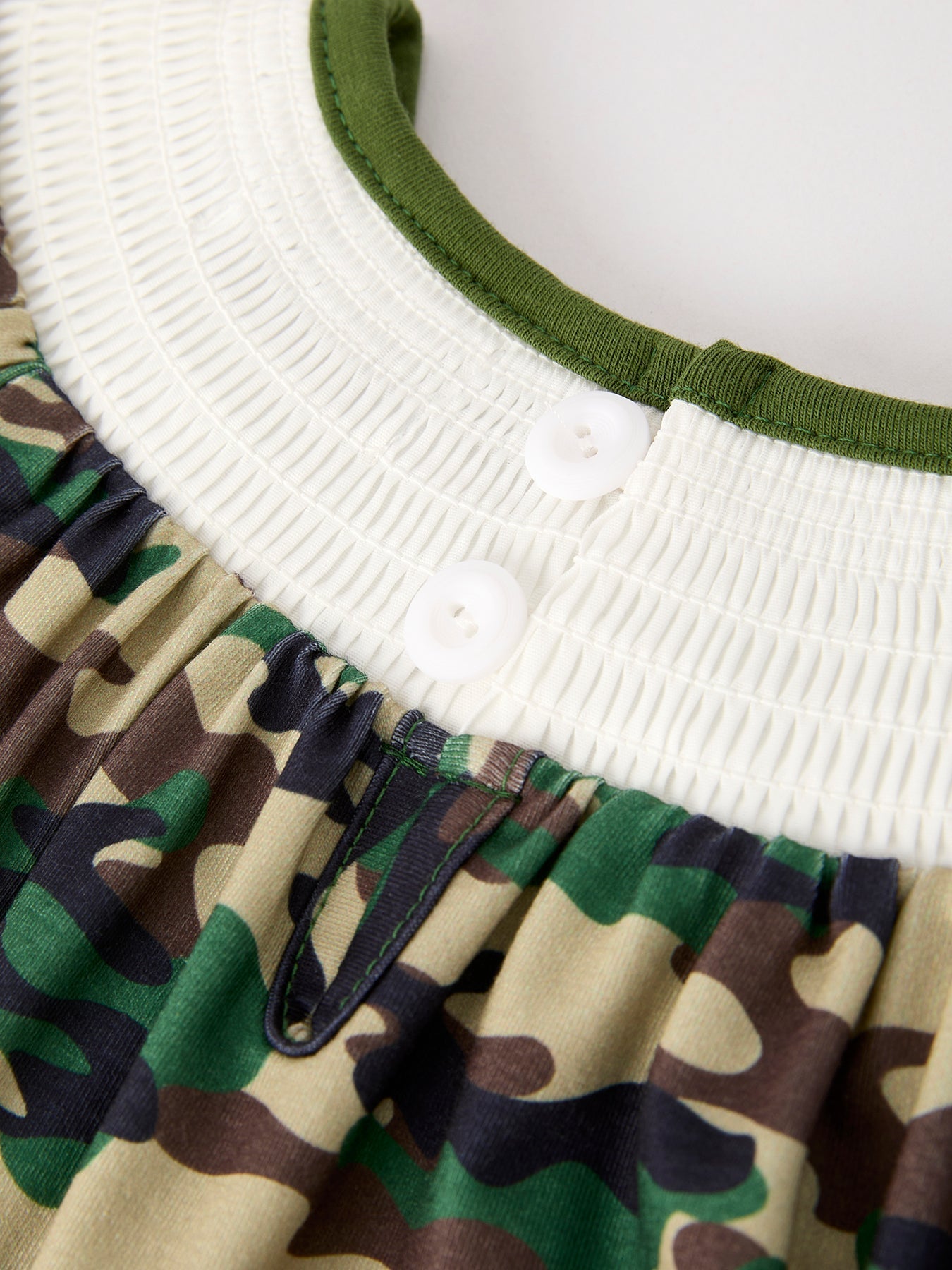 Camouflage Duck Smocking Embroidery Girls Dress - Sunny Meadow Boutique