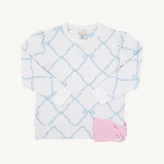 Cassidy Comfy Crewneck (Puff Sleeve - Bow) - Sunny Meadow Boutique
