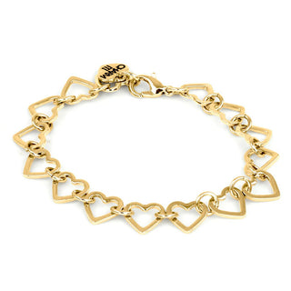 Charm it Gold Heart Chain Bracelet - Sunny Meadow Boutique