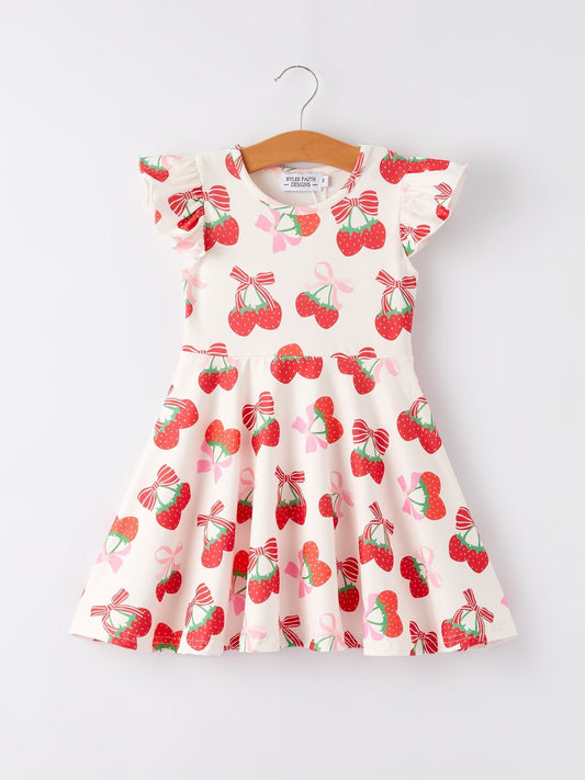 Charming Strawberry Dress for Little Ones - Sunny Meadow Boutique