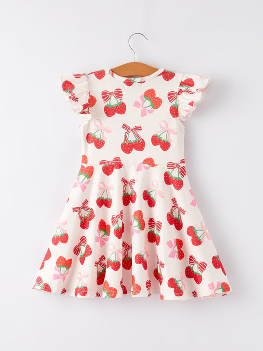 Charming Strawberry Dress for Little Ones - Sunny Meadow Boutique