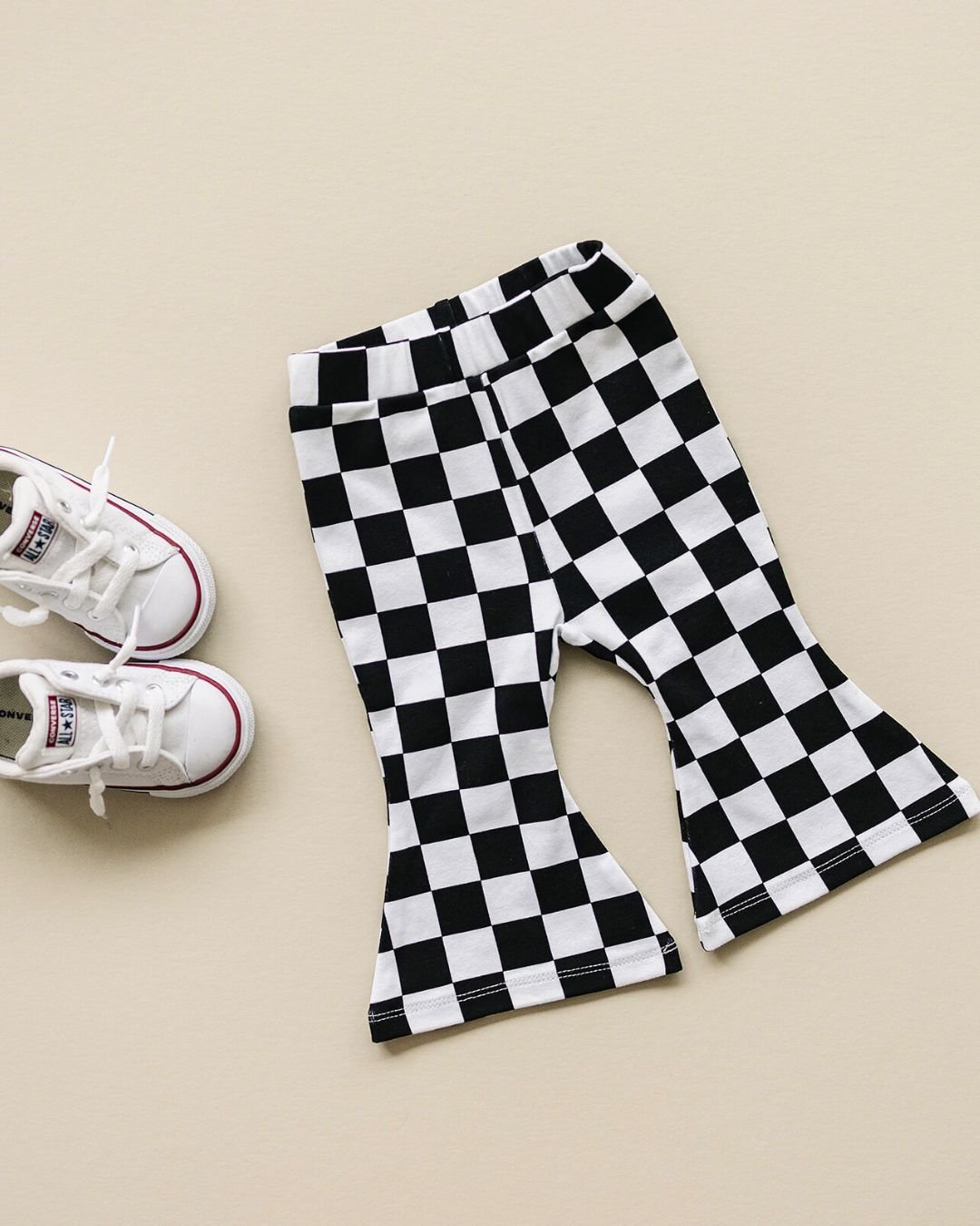 Checkered Flare Pants | Black - Sunny Meadow Boutique