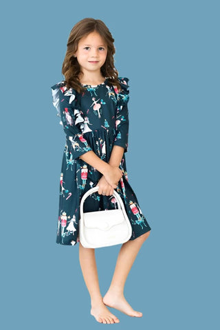 Christmas Ballet Pocket Twirl Dress - Sunny Meadow Boutique