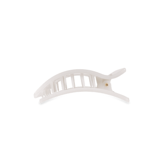 Coconut White Small Flat Rectangle Hair Clip - Sunny Meadow Boutique