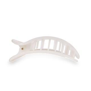 Coconut White Small Flat Round Hair Clip - Sunny Meadow Boutique