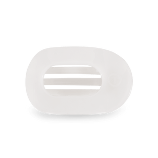 Coconut White Small Flat Round Hair Clip - Sunny Meadow Boutique