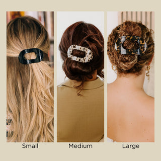 Coconut White Small Flat Round Hair Clip - Sunny Meadow Boutique