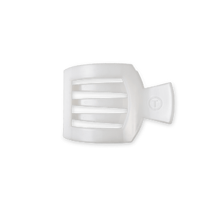 Coconut White Small Flat Square Hair Clip - Sunny Meadow Boutique