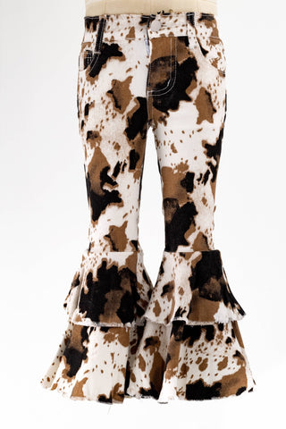 Cowhide Denim Flares - Sunny Meadow Boutique