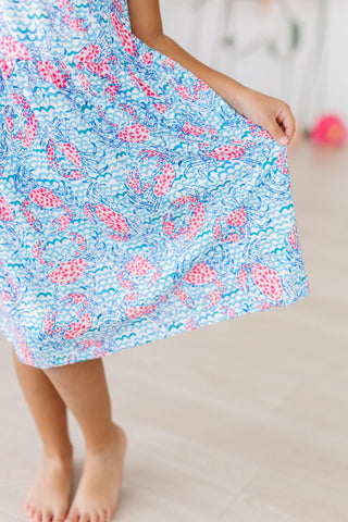Crab Walk Ruffle Cross Back Dress - Sunny Meadow Boutique