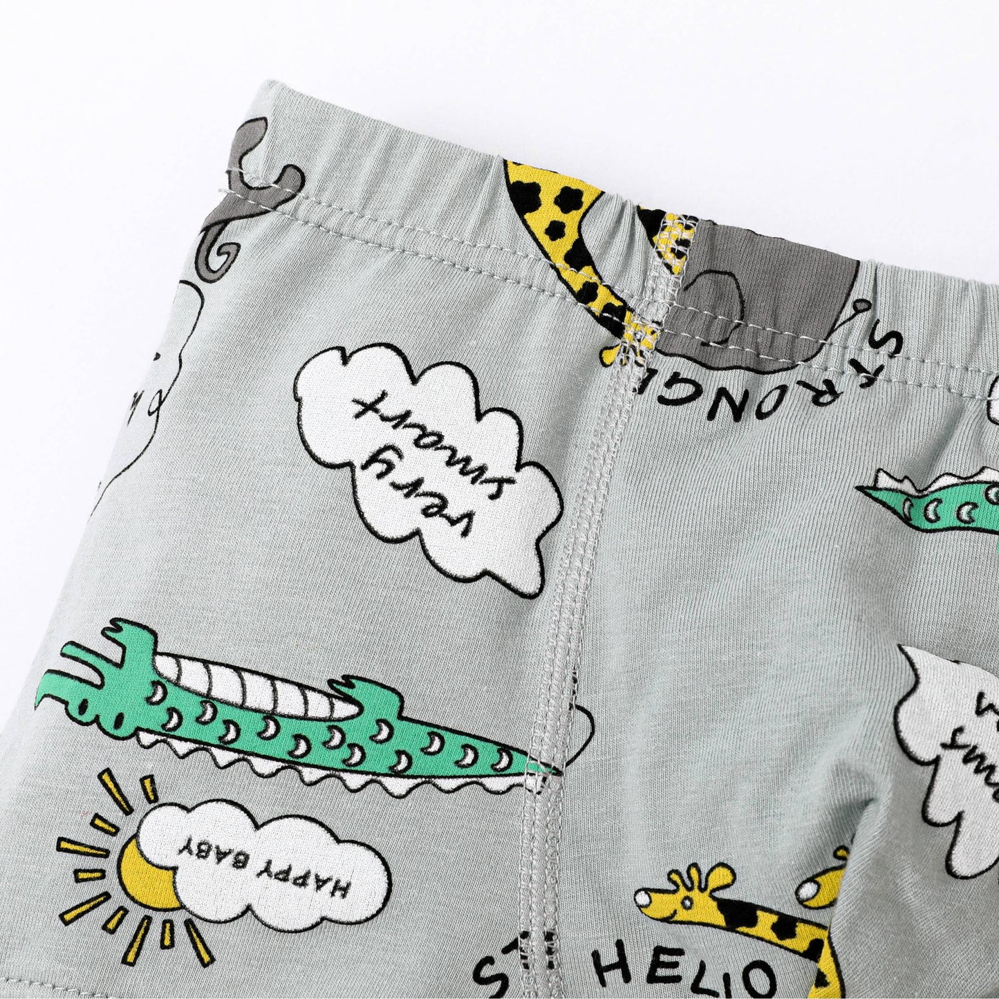 Childlike Animal Pattern Cotton Tight Boy Underwear Set