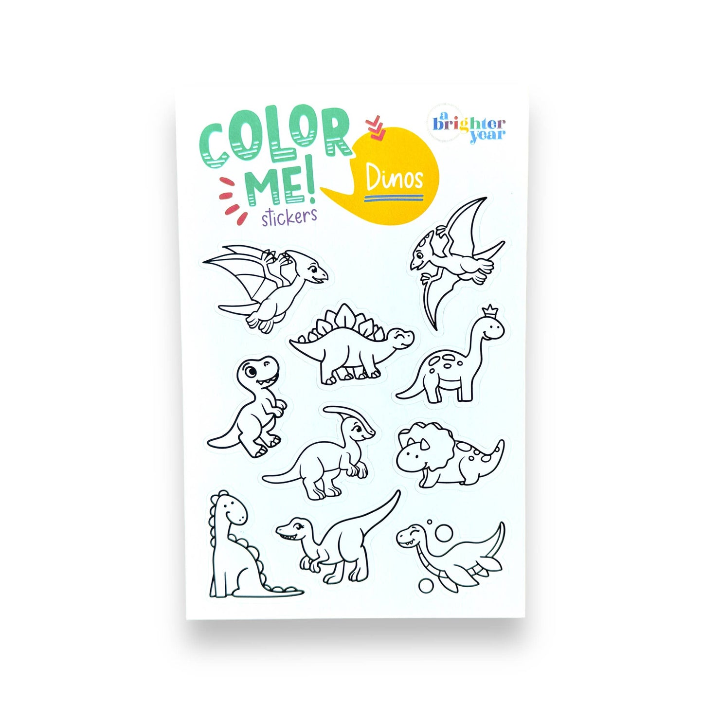 Color Your Own Dino High-quality Sticker for Kids & Baby