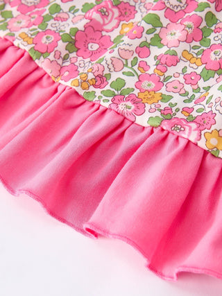 "DADDY'S GIRL" Bow Embroidered Ruffle Collar Girl Dress - Sunny Meadow Boutique